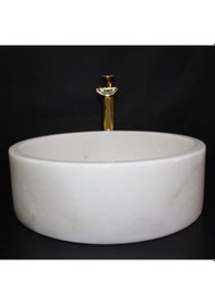 Resim Afyon Beyaz Silindir Lavabo 