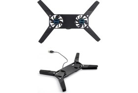 Resim Uravas Store 2 Fanlı Notebook Soğutucu Portatif Katlanabilir Laptop Soğutucu Fan Usbli Stand Biisayar Fanı 