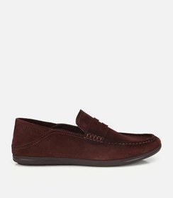Resim HOTİÇ Erkek Süet Deri Kahverengi Comfort Loafer Ayakkabı 
