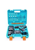 Resim Maxstar 24V 5 Ah Li-ion Çift Akülü Şarjlı Matkap Vidalama + 23 Parça Set 