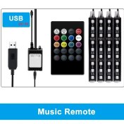 Resim Xiyu Shop USB Ar Rgb USB LED Şerit Işık Iç Tasarım Dekoratif Atmosfer Lambaları Şerit LED Uzaktan Kumandalı Ses Kontrollü Ritim Lambası (Yurt Dışından) 