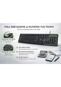 Resim Yk Design Yk-40 Kablolu Standart Klavye Usb Q Türkçe Tuş Dizilimi Siyah 