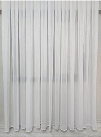 Resim Çizgili Gold Simli Tül Perde Ekru 1 E 2,5 Pileli Et4020gold 