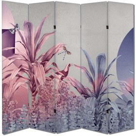 Resim dbsanat Çiçekler Temalı Özel Tasarım Paravan Room Divider 180 x 200 cm 