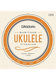 Resim D'addario Ej87B Ukulele Tel Seti. Barıtone. Tıtanıum. Warm Brıght 