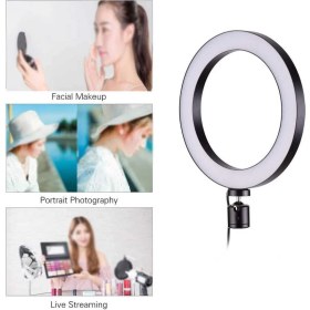 Resim MobaxAksesuar Ring Light Youtuber Tictok Makyaj Işıklı Telefon Tutucu 16CM + 2.2m Tripod CT-001 