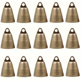 Resim 10 Adet Rustik Vintage Bronz El Yapımı Çanlar - İnek, Koyun, Keçi ve Köpek Tasması için Sesli Elektriksiz Çan - Büyük Dekoratif Antika Bitişli Pastoral, Noel Süslemeleri ve Köy Ev Aksesuarları İçin Çanlar, El Yapımı Görünüm, Çiftçiler ve Çobanlar İçin Klasik Tasarım 