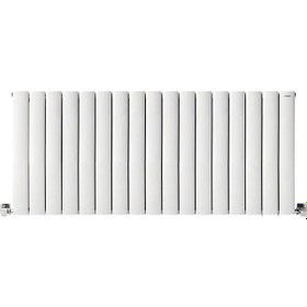 Resim 600mm x 1355mm Lilac Yüksek Isı Kapasiteli Dekoratif Yatay Beyaz Alüminyum Radyatör 