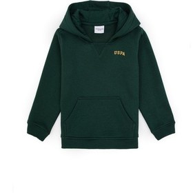 Resim U.S. Polo Assn. Erkek Çocuk Koyu Yeşil Basic Kapüşonlu Sweatshirt 50313808-VR079 