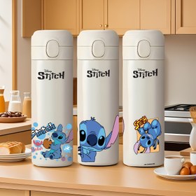 Resim 1 adet 14.2oz Taşınabilir Paslanmaz Çelik Zıplayan Bardak Kilit Kapaklı, Su Şişesi, Dikiş Serisi Tema, Çoklu Renklerde Mevcut, Kapalı Kapak, Seyahat İçecek Taşıma ve Hediye İçin İdeal 