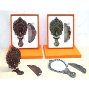 Resim Tavuskuşu Katlanabilir Ayna Ve Tarak Seti Orta Boy Alk4984 