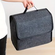 Resim 1 adet Katlanabilir Hafif Keçe Saklama Kutusu Ayarlanabilir Omuz Askısı ve Çıtçıt Kapatma ile, Makinede Yıkanabilir Polyester Düzenleyici Araba Bagajı, Spor Ekipmanları, Seyahat Aksesuarları için - Beyaz, Araba Depolama 