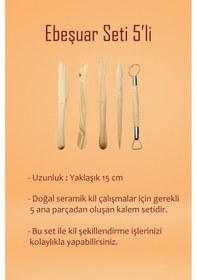 Resim Seramik Hamuru 3 Kg Ebeşuar 6x15 Ml Akrilik Merdane Vernik Seti 