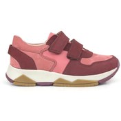 Resim Rakerplus Hakiki Deri Bordo Pembe Kız Çocuk Sneakers Spor Ayakkabı 