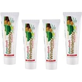 Resim Farmasi Euro Fresh Whitening Aloe Veralı Misvaklı Beyazlatıcı Diş Macunu 4 x 112 G 