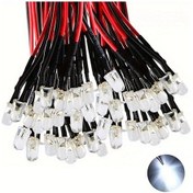 Resim Chuangyinshop 100 Adet Ön Kablolu Beyaz Led Işık Diyotları Dc Model Aydınlatma Seti 