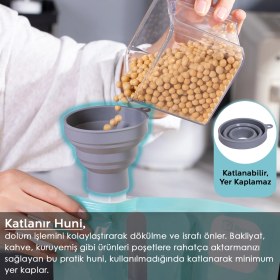 Resim 5 Parça Vakumlu Saklama Poşeti Seti - Vakum Pompalı Hava Almaz Vakumlu Gıda Erzak Saklama Torbası 