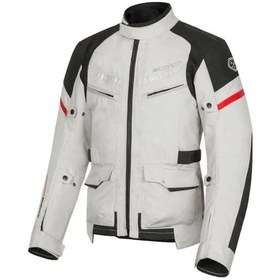 Resim Motosiklet Montu 4 Mevsim Long Dayanıklı Oxford Kumaş Yumuşak Astarlı Motor Mont Man Grey 