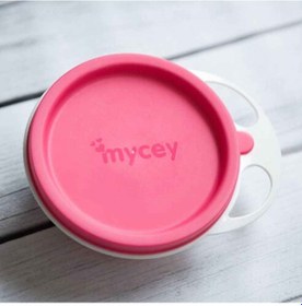 Resim Mycey Kapaklı Mama Tabağı - Pembe 