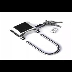 Resim Xolo Tüm Motosikletlere Uyumlu Alarmlı Motosiklet Bisiklet Gümüş Asma Kilit 110 Desibel XLK403 