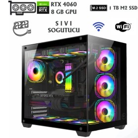 Resim Ramtech Suppley Ryzen 7 5700X / Rtx 4060 8gb / 32GB Ram / 1tb Nvme M2 SSD / Sıvı Soğutmalı Oyuncu Bilgisayarı 