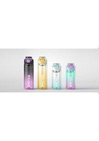 Resim Shotay Su Matarası Straw Gradient Polikarbon Mavi 600ml 
