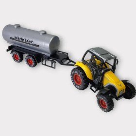 Resim Happy Junior Çek Bırak Römorklu Traktör 25CM - Sarı Su Tanklı 