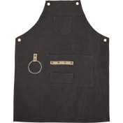 Resim Derin Gri Kuaförlük Önlük Önlük Şef Berber Önlüğü Kadın Erkek Barista Barmen Cepler Ev Berber Aşçı Kahve Restoran (Yurt Dışından) 