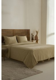 Resim Karaca Home Carmine %100 Pamuk Çift Kişilik Nevresim Takımı Bej Bej 