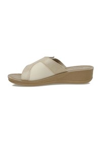 Resim Polaris 609008.z5pr Bej Kadın Dolgu Topuk Terlik 000000000102037391 Bej 
