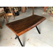 Resim Bintaşmobilya Kütük Masa Ceviz Rengi 120X75.Cm 