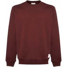 Resim Grimelange Travis Erkek Yumuşacık Kumaşlı Regular Fit Yuvarlak Yakalı Bordo Sweatshirt 