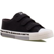 Resim Benetton Siyah Erkek Cırtlı Mevsimlik Sneaker 