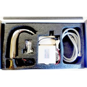 Resim Şahiner Delta Çift Su Girişli Pilli ve Elektrikli Fotoselli Lavabo Bataryası 