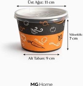 Resim VENON 25 Adet ÇORBA KASE KLASİK 16 Oz Karton Kağıt Yemek Kasesi Kullan At Plastik Kapaklı (SIZDIRMAZ) 