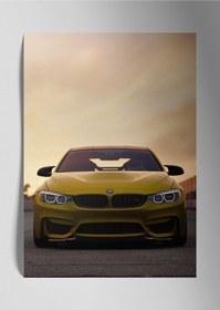 Resim Yellow Bmw - Metal Tablo 