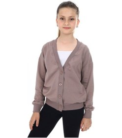 Resim Toontoy Kız Çocuk Okul Hırka Kahverengi 