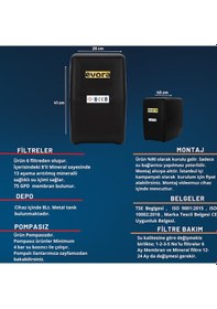 Resim 13 Aşamalı 8 L Çelik Tanklı Pompasız Multimineralli Su Arıtma Cihazı Premium Seri 