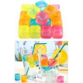 Resim Royaleks Renkli Buz Küpleri Tükenmez Serinletici Buz Küpleri 20 Adet 