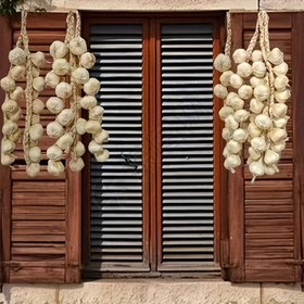 Resim Yapay Sarımsak Asma İpliği, Restoran ve Çiftlik Evi Dekoratif Duvar Modeli 