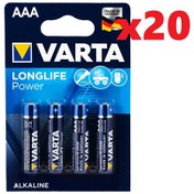 Resim Varta Longlife Power AAA İnce Kalem Pil 20 x 4'lü Varta