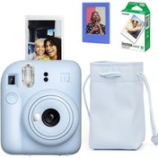 Resim Fujifilm Instax Mini 12 Fotoğraf Makinesi-10lu Film-büzgülü Kılıf Ve Mıknatıslı Çerçeve Seti 2 Mavi 