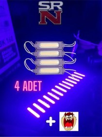Resim Cg Depo - Çamurluk Yan Kapak Uyumlu Modifiye 12v Mor Parmak Led 4 Adet + Tzmanya Sticker - Srn 