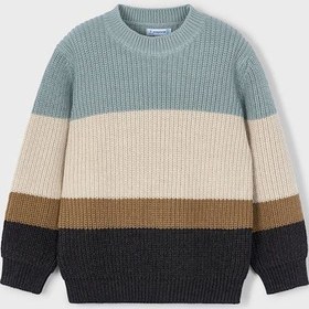 Resim Erkek Çocuk Örgü Kazak - Çok Renkli Mavi 