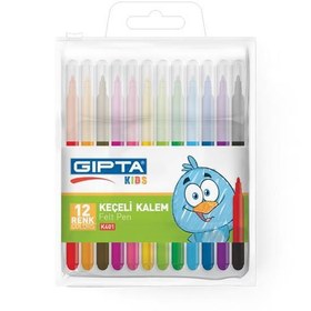 Resim Gıpta Keçeli Boya Kalemi Pvc Çantalı 24 Renk K402 