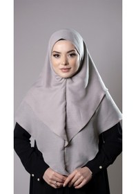 Resim Hürrem Bone Taş Pratik Hazır Geçmeli Tesettür Eşarp Pamuk Caz Kumaş Çift Katlı Düz Hijab 2303 46 