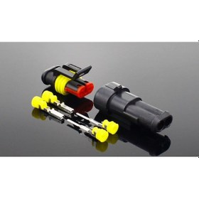 Resim 5 Adet 2 Pin Su Geçirmez Konnektör Takımı Kablosuz 