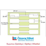 Resim 72 x 10 Kuyumcu Etiketi Pp Opak 1250 Sarım Çift Taraflı Tokmak 