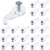 Resim 100 Adet Cam Sabitleme Klipsi Cam Dolap Klipsi Kapı Klipsi Xw 