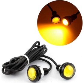 Resim Kartal Göz LED Kırmızı Ayna Altı Araç Far LED Projektör Sis Farı 